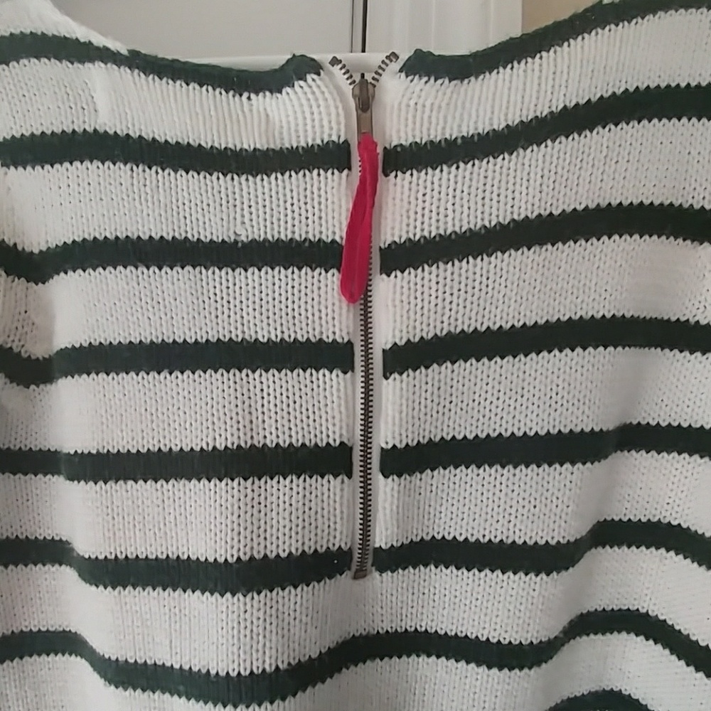 Zara Knit green and white sweater - Picture 3 of 8